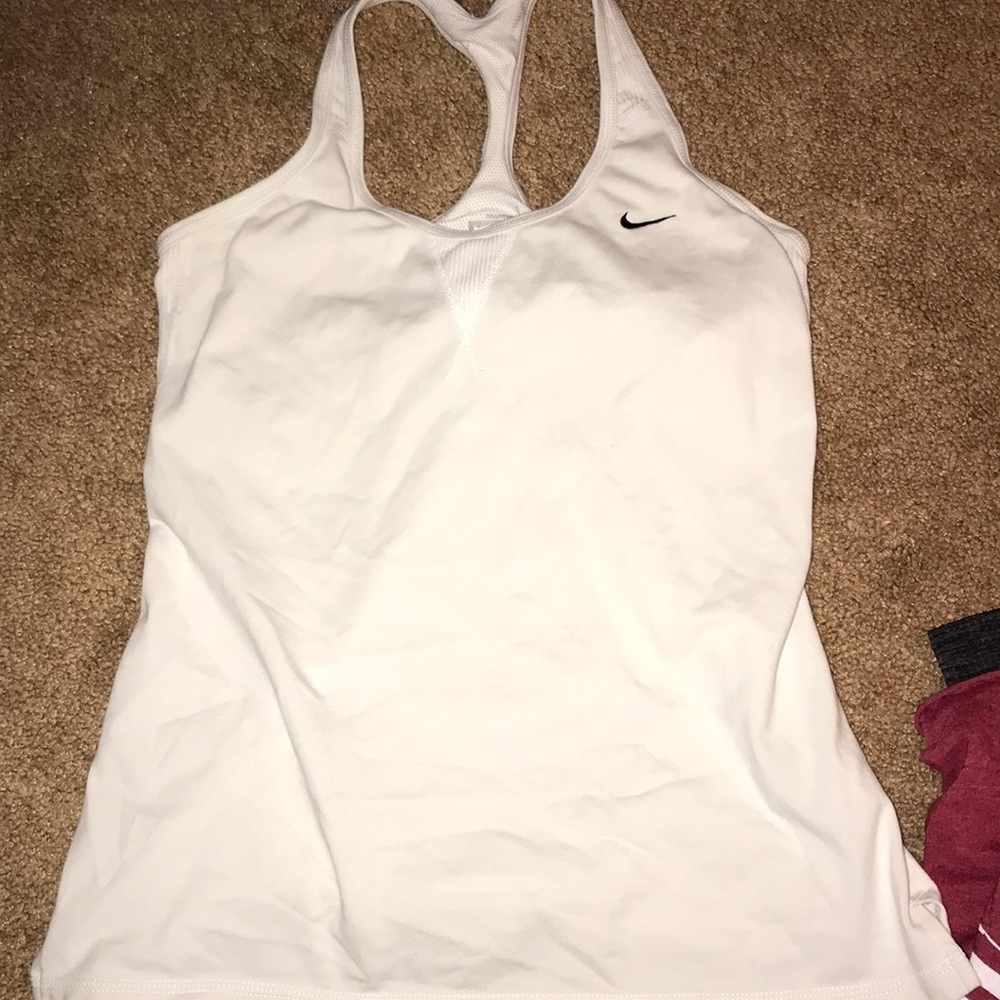 White Nike work out too